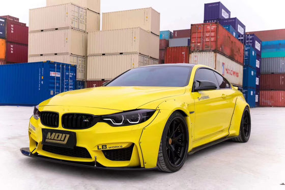 LB Wide-body Kit cho BMW M4 F82 Wide-body Kit M4 F82 nâng cấp LB Style Front Lip Diffuser Spoiler Carbon Fiber Body Kit