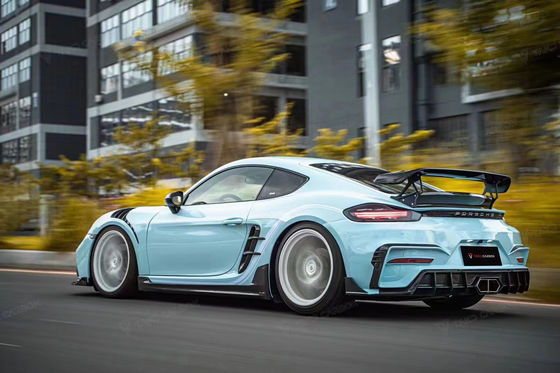 Lake Blue GTS Porsche Body Kit 718 Side Skirt 2017 - 2019