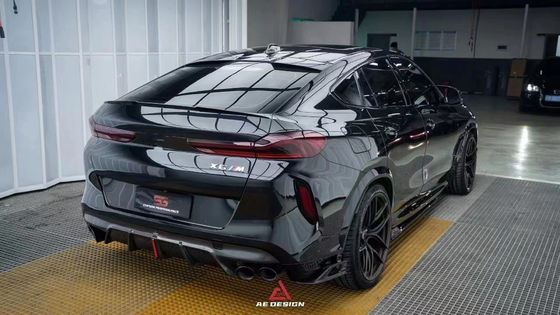 Đối với BMW X6M F96 Carbon Fiber Body Kit X6M F96 nâng cấp AE Style Carbon Fiber Front Lip Diffuser Spoiler