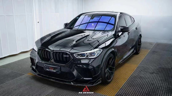 Đối với BMW X6M F96 Carbon Fiber Body Kit X6M F96 nâng cấp AE Style Carbon Fiber Front Lip Diffuser Spoiler