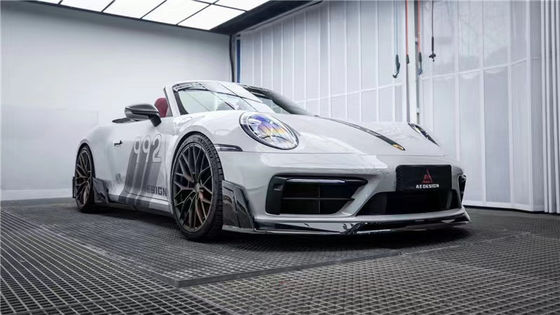 Đối với Porsche 992s Carbon Fiber Body Kit 992s AE Style Dry Carbon Fiber Front Lip Diffuser Spoiler Side Skirt