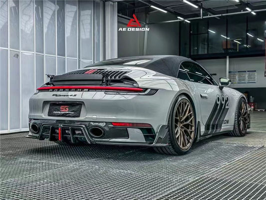Đối với Porsche 992s Carbon Fiber Body Kit 992s AE Style Dry Carbon Fiber Front Lip Diffuser Spoiler Side Skirt