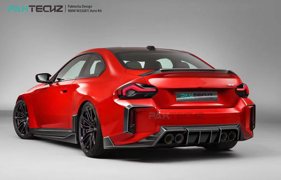 Đối với BMW M2 G87 Carbon Fiber Body Kit M2 nâng cấp Paktechz Style Carbon Fiber Front Lip Diffuser Spoiler Hood