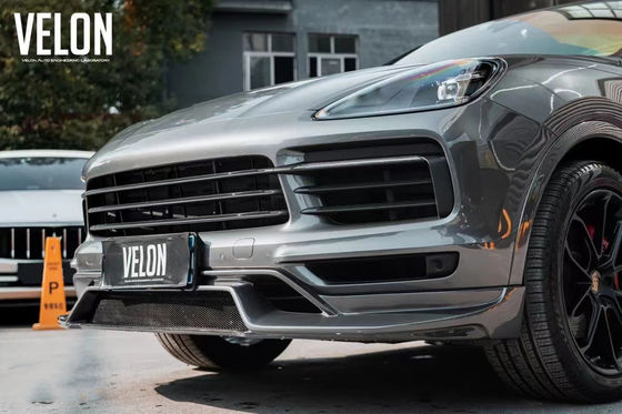Thay thế 2019 Porsche Cayenne Body Kit Side Skirt Khô Carbon Fiber Diffuser Spoiler