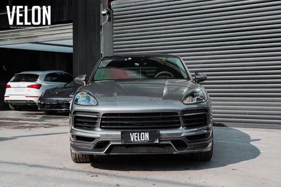 Thay thế 2019 Porsche Cayenne Body Kit Side Skirt Khô Carbon Fiber Diffuser Spoiler