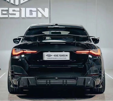 Đối với BMW I4 Carbon Fiber Body Kit I4 Carbon Fiber Front Lip Diffuser Spoiler Side Skirt Hood I4 Body Kit