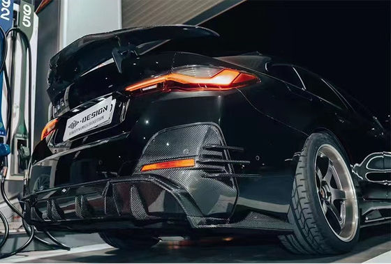 Đối với BMW I4 Carbon Fiber Body Kit I4 Carbon Fiber Front Lip Diffuser Spoiler Side Skirt Hood I4 Body Kit