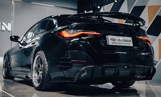 Đối với BMW I4 Carbon Fiber Body Kit I4 Carbon Fiber Front Lip Diffuser Spoiler Side Skirt Hood I4 Body Kit