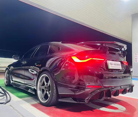 Đối với BMW I4 Carbon Fiber Body Kit I4 Carbon Fiber Front Lip Diffuser Spoiler Side Skirt Hood I4 Body Kit