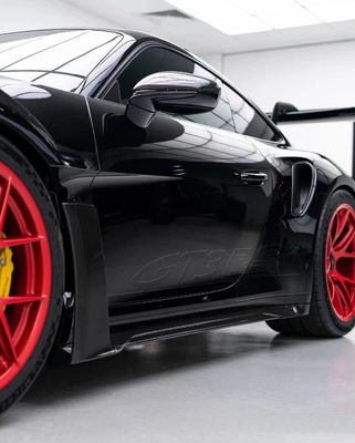 146cm 2020 Porsche 992 Body Kit Mặt trước môi Diffuser Spoiler Hood Body Kit OEM
