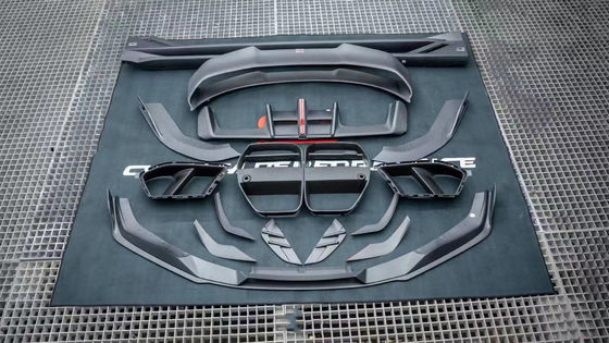 Đối với BMW G80 G82 M3 M4 Carbon Fiber Body Kit G80 G82 M3 M4 nâng cấp AE Style Front Lip Diffuser Spoiler Side Skirt Body Kit