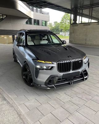 Đối với BMW X7 Carbon Fiber Body Kit X7 Upgraded LD-style Carbon Fiber Front Lip Diffuser Spoiler Hood Body Kit