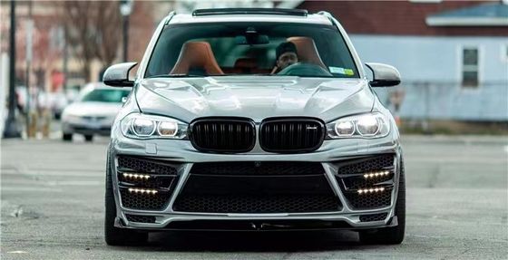 Đối với BMW X5 X5M Wide-body Kit X5 X5M nâng cấp RD Carbon Fiber phong cách phía trước và phía sau Bumper Spoiler Hood Widebody Kit