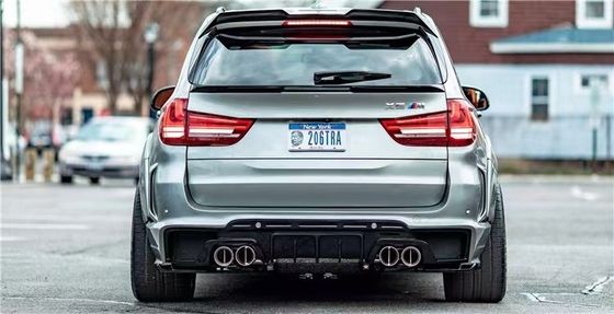 Đối với BMW X5 X5M Wide-body Kit X5 X5M nâng cấp RD Carbon Fiber phong cách phía trước và phía sau Bumper Spoiler Hood Widebody Kit