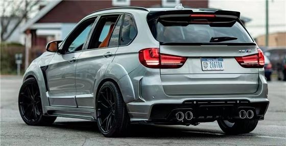 Đối với BMW X5 X5M Wide-body Kit X5 X5M nâng cấp RD Carbon Fiber phong cách phía trước và phía sau Bumper Spoiler Hood Widebody Kit