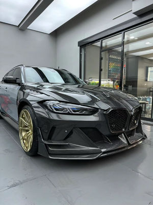 4 Coupe Bmw M3 Body Kit Blue Thay thế Mặt trước GEEX Style Mặt trước Bumper Fenders