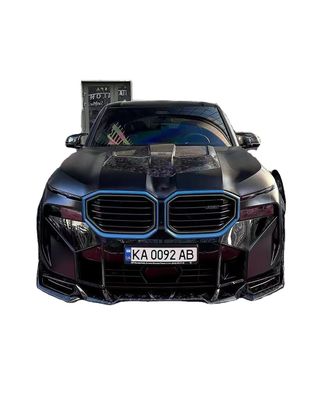XM Bmw Wide Body Kit Carbon Fiber Front Lip Spoiler Đen Bmw Side Skirt Vành bánh xe