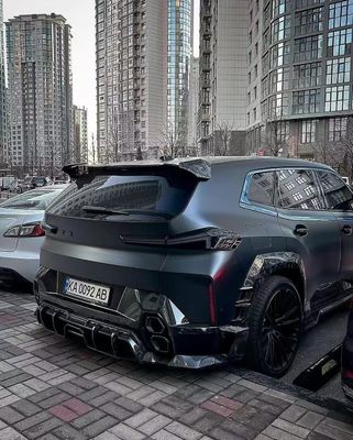 XM Bmw Wide Body Kit Carbon Fiber Front Lip Spoiler Đen Bmw Side Skirt Vành bánh xe