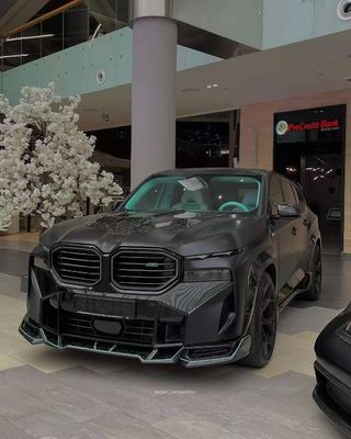 XM Bmw Wide Body Kit Carbon Fiber Front Lip Spoiler Đen Bmw Side Skirt Vành bánh xe