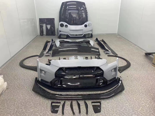 Đối với Nissan GTR Body Kit GTR R35 nâng cấp bộ dụng cụ cơ thể Carbon Fiber phía trước và phía sau