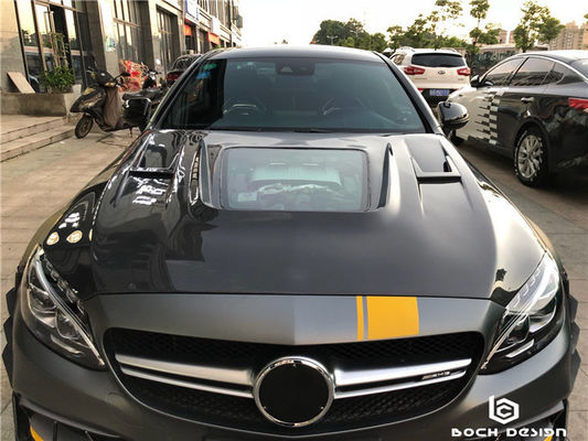 Vỏ sợi cacbon cho Benz C63 Coupe Vật liệu sợi cacbon C63 Carbon Fiber Hood Hood Motor Hood