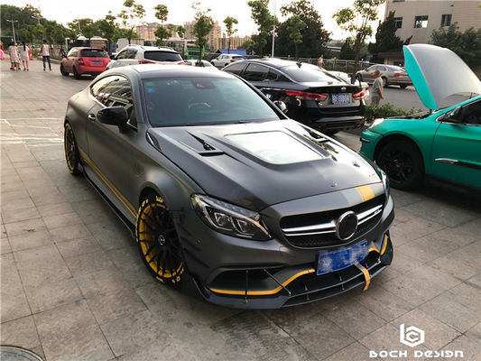 Vỏ sợi cacbon cho Benz C63 Coupe Vật liệu sợi cacbon C63 Carbon Fiber Hood Hood Motor Hood