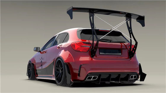 Đối với Mercedes AMG A45 Carbon Fiber Body Kit A45 Upgraded Top Style Front Shovel Diffuser Spoiler Wide-body Kit