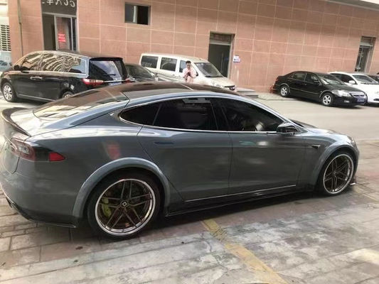 Bán bộ dụng cụ cơ thể sợi cacbon Model S cho Model S Wide Bodyki Sợi cacbon phía trước xẻm phía sau Diffuser Spoiler
