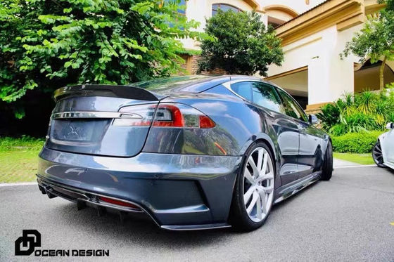 Đối với Tesla Model S Body Kit MODEL S nâng cấp kiểu PD phía trước và phía sau Bumper Spoiler Body Kits