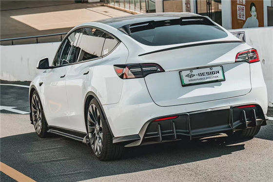 Phụ tùng ô tô cho Tesla MODEL Y Carbon Fiber Body Kit MODEL Y nâng cấp kiểu MIW Carbon Fiber Front Shovel Diffuser Spoilerbody Kit