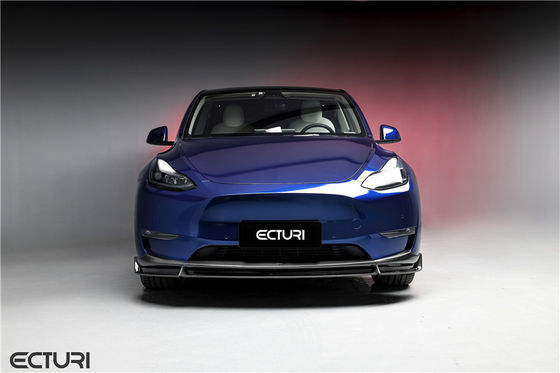Bộ phận ô tô Bộ cơ thể sợi cacbon cho Tesla MODEL Y MODEL Y Upgraded Ecturi Style Bộ cơ thể lưỡi dao phía trước Diffuser Spoiler