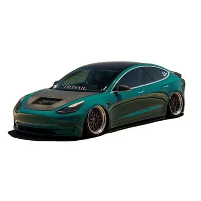 146cm Mô hình 3 Tesla Body Kit Nhựa Transparent Carbon Fiber Hood