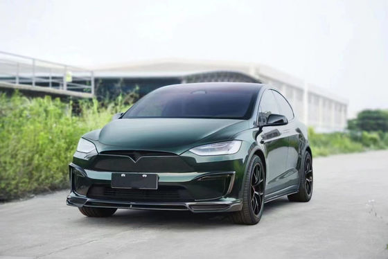 CMST Tesla Model X Body Kit màu xanh đậm Tesla Widebody Kit 2023 Diffuser môi trước