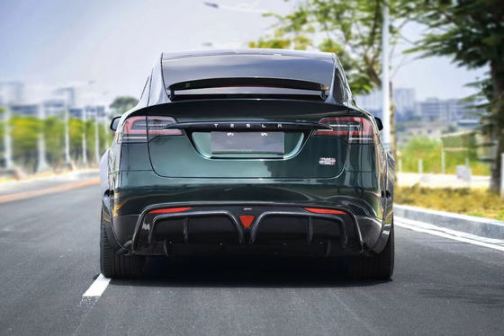 CMST Tesla Model X Body Kit màu xanh đậm Tesla Widebody Kit 2023 Diffuser môi trước