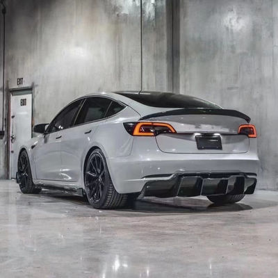 2017 - 2019 MODEL 3 Body Kit Tesla Mặt trước Xẻm phía sau Diffuser Spoiler 180mm