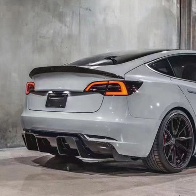 2017 - 2019 MODEL 3 Body Kit Tesla Mặt trước Xẻm phía sau Diffuser Spoiler 180mm