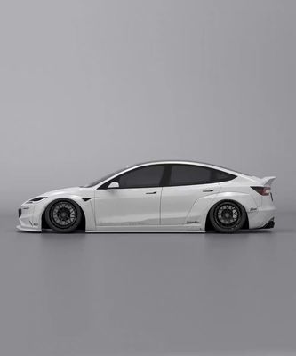 2020- Tesla Body Kit Nhựa Sợi LB Phong cách Tesla Model 3 Spoiler Diffuser môi trước