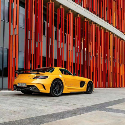 Đối với Mercedes SLS R197 Carbon Fiber Body Kit SLS Upgrades Black Series phong cách phía trước và phía sau Bumper Spoiler Hood