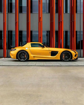 Đối với Mercedes SLS R197 Carbon Fiber Body Kit SLS Upgrades Black Series phong cách phía trước và phía sau Bumper Spoiler Hood