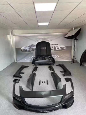 Đối với Mercedes SLS R197 Carbon Fiber Body Kit SLS Upgrades Black Series phong cách phía trước và phía sau Bumper Spoiler Hood