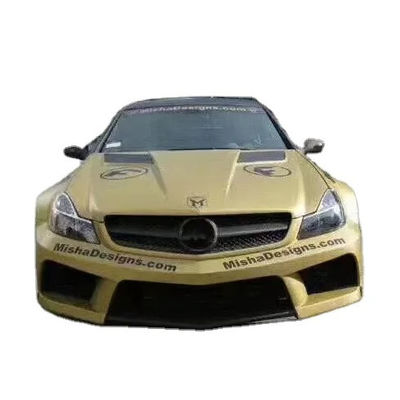 Đối với Mercedes SL R230 Widebody Kit SL R230 nâng cấp Misha phong cách phía trước và phía sau Bumper Spoiler Widebody Kit