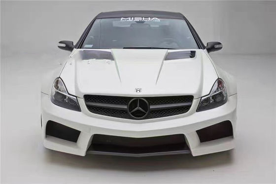 Đối với Mercedes SL R230 Widebody Kit SL R230 nâng cấp Misha phong cách phía trước và phía sau Bumper Spoiler Widebody Kit