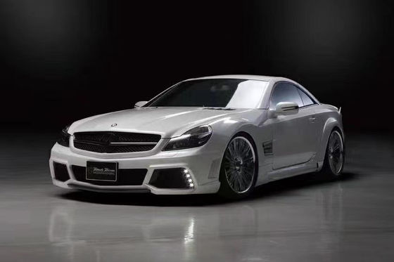 Đối với Mercedes SL R230 Widebody Kit SL R230 nâng cấp phong cách WD phía trước và phía sau Bumper Spoiler Widebody Kit