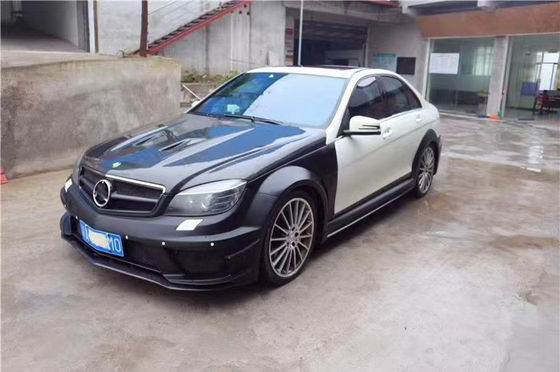 Đối với Mercedes W204 C63 Body Kit W204 Upgraded Black Series phong cách phía trước và phía sau Bumper Hood Widebody Kit