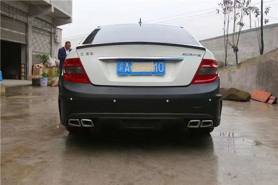 Đối với Mercedes W204 C63 Body Kit W204 Upgraded Black Series phong cách phía trước và phía sau Bumper Hood Widebody Kit