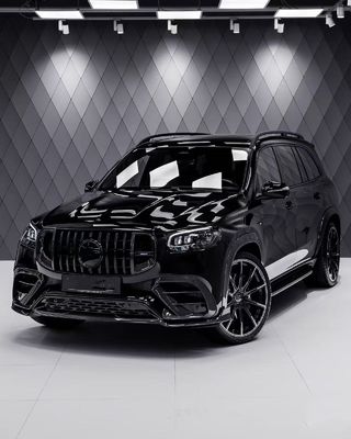 Đối với Mercedes X167 GLS450 Carbon Fiber Body Kit GLS Upgrade BS Style Mặt trước môi Diffuser Spoiler Widebody Kit