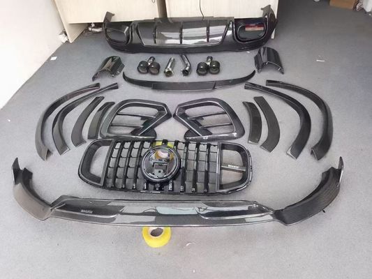 Đối với Mercedes X167 GLS450 Carbon Fiber Body Kit GLS Upgrade BS Style Mặt trước môi Diffuser Spoiler Widebody Kit